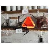 Grease gun- hazard triangle- misc lot