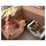 3-Misc box lots- glassware-figurines- Longaberger