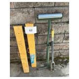 Folding saw horses- helper roller-handle lot