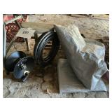 Wooden 1/2 stand- hose- reel- tarp lot