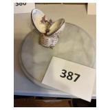 Marble lazy susan -Bradford exchange egg