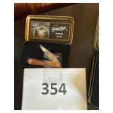 NRA President pin knife in tin case