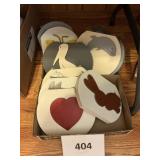 Wooden wall decor plaques  lot of 10