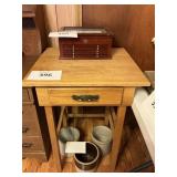 Tall oak one drawer stand 34inHx22inWx24inL