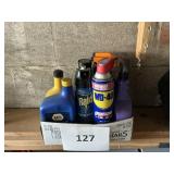 Misc box lot- sprays- oils