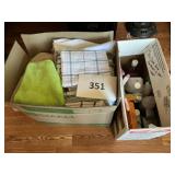 Misc box lot-linens- cleaners  2-boxes