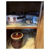 Rolling pin- Cookie jar- Glass barrel pc- misc