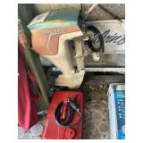Wizard boat motor- red gas tank