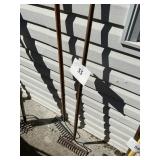 2- Garden rakes