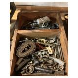 Wooden box - hardware lot