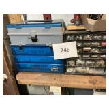 Tackle box- organizer- hardware- box lot  misc