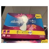 Always radiant regular 76 pads
