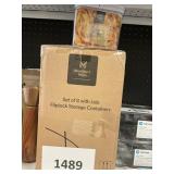 Set of 8 w/ lids fliplock storage containers