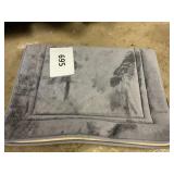 Gray bath mat memory foam