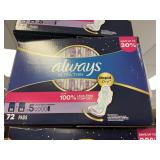 Always ultra thin 72 pads