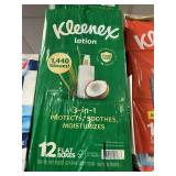 Kleenex lotion 12 flat boxes