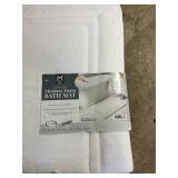 White memory foam bath mat