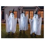 Pre-Lit set of 3 animated ghosts