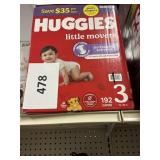 Huggies  192 diapers size 3