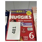 Huggies  120 diapers size 6