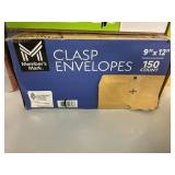 Clasp envelopes 9inx12in 150ct