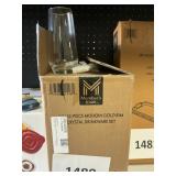 12-pc Modern gold rim crystal drinkware set