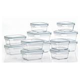Glasslock 24pcs glass food storage set