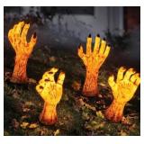 Set of 4 Zombie hands pathway lights