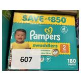 Pampers swaddlers 180 diapers size 2