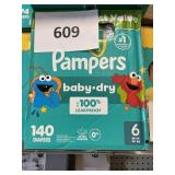 Pampers 140 diapers size 6