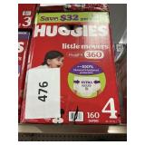 Huggies 160 diapers size 4