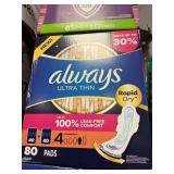Always ultra thin 80 pads