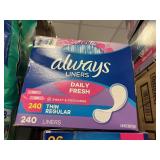 Always liners 240 liners