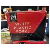 White plastic forks 500 ct