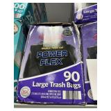 Power Flex large trash bags 90ct