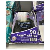 Power Flex large trash bags 90ct