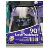 Power Flex large trash bags 90ct