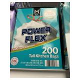 Power Flex tall kitchen bags 200 ct