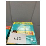 Pampers 86 diapers size 8