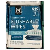 Flushable wipes 540ct