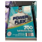 Power Flex tall kitchen bags 200 ct