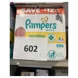 Pampers sensitive 896 ct wipes