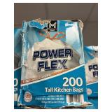 Power Flex tall kitchen bags 200 ct