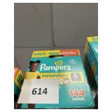 Pampers 144 diapers size 5