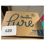 Pampers 198 diapers size 1