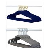50-pack Velvet hangers -navy -25pack gray