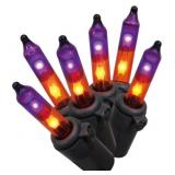 8-Function LED lights 100ct purple-orange 2-100ct