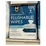 Flushable wipes 540ct