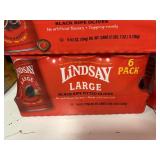 Lindsay sliced black ripe olives 6 pack