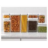 Set of 8 w/ lids fliplock storage containers